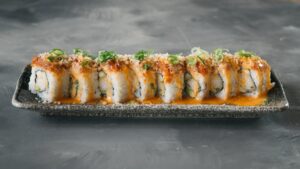 Amami Sushi Spicy Salmon Uramaki